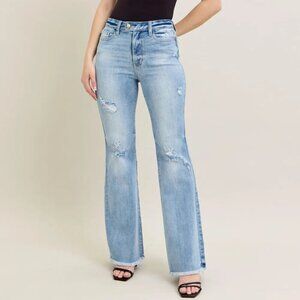 Judy Blue Full Size Hw Flare Jeans W/ Shield Pockets Plus Size